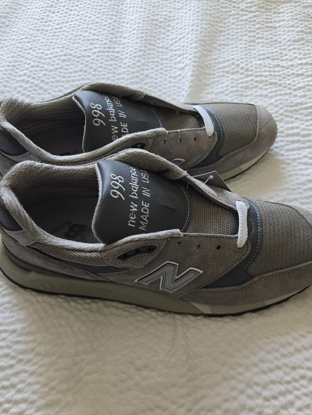 New Balance 998 Men 11 Made In USA Gray Suede   And Mesh Sneakers 042026 - Picture 8 of 10